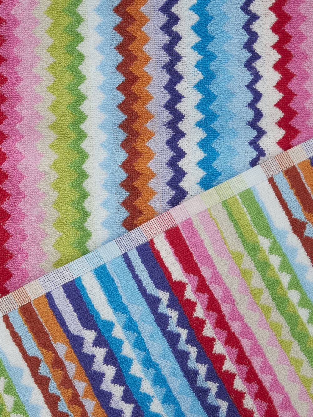 M Missoni Set 2 pezzi di asciugamani da bagno Riverbero in spugna di cotone zig zag Vendita