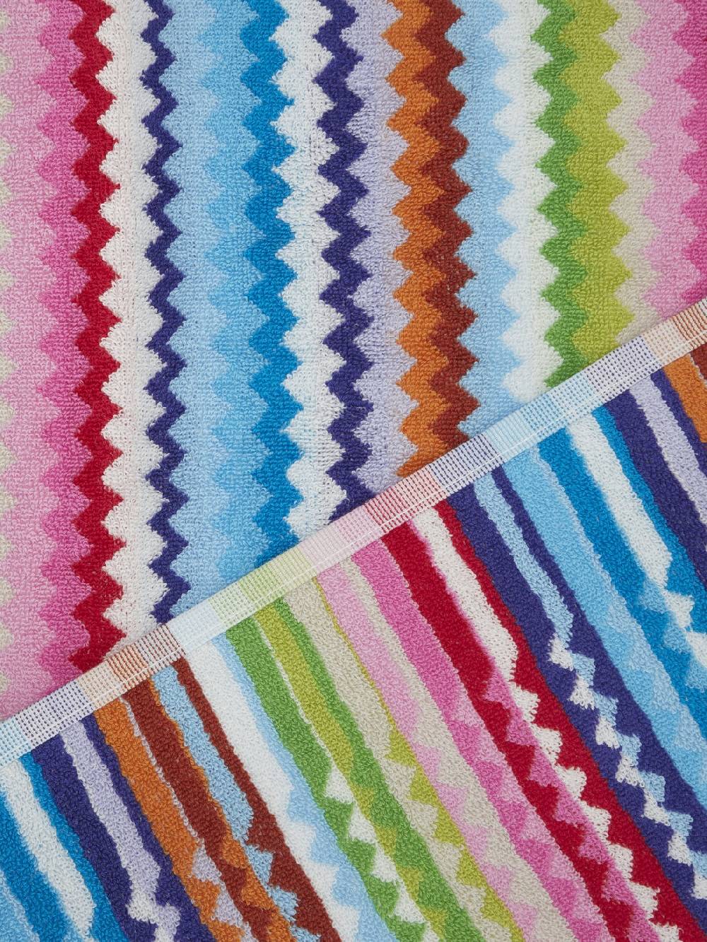M Missoni Set 3 pezzi di asciugamani da bagno Riverbero in spugna di cotone zig zag Promozione