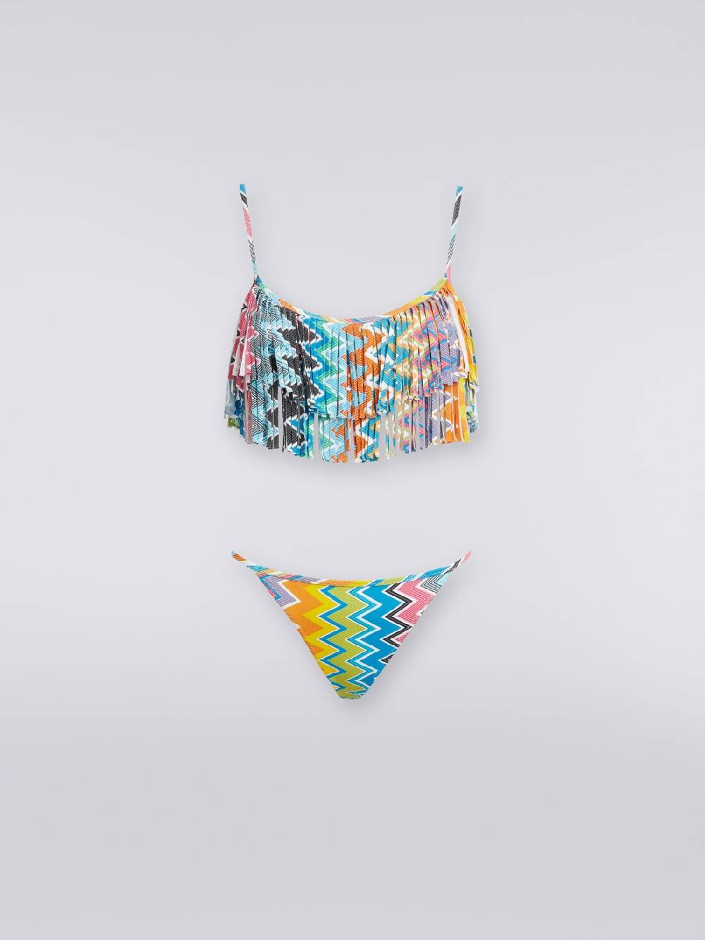 M Missoni Bikini in tessuto stretch stampato con top frange Qualità Garantita