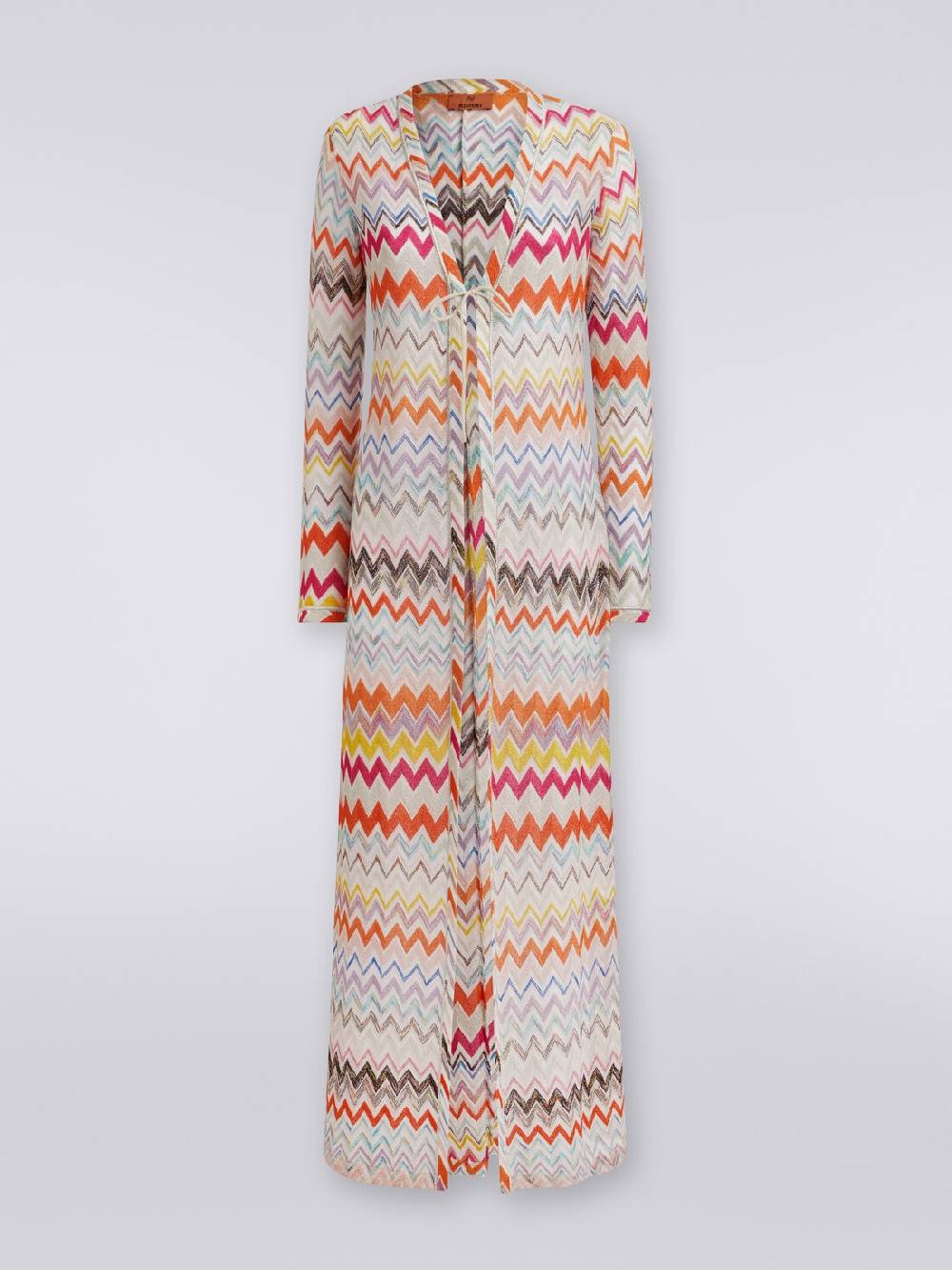 M Missoni Cardigan copricostume lungo con motivo zig zag e lurex Fino Al -60%