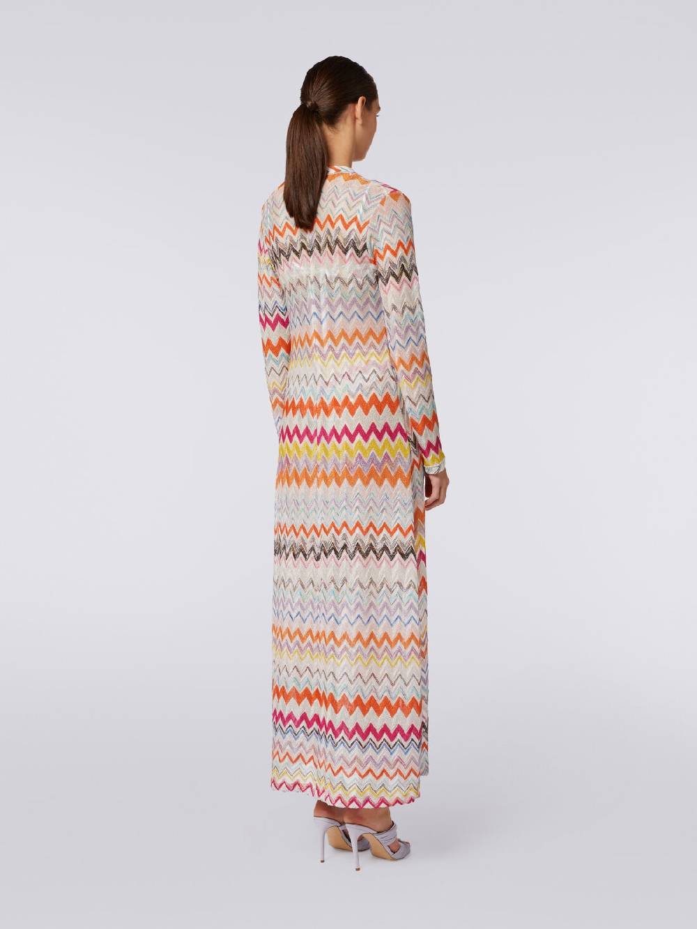 M Missoni Cardigan copricostume lungo con motivo zig zag e lurex Fino Al -60%