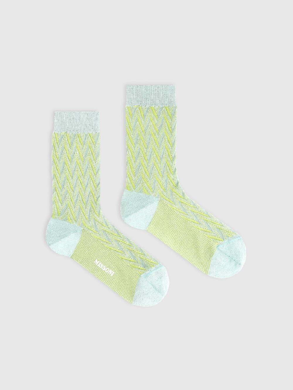M Missoni Calze in cotone e nylon chevron Novità