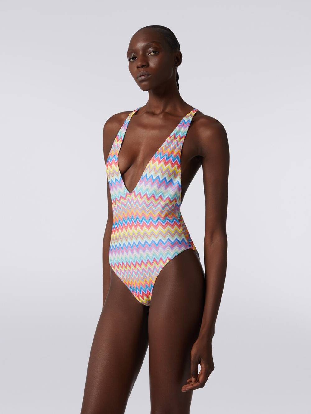 M Missoni Costume intero stampa zig zag con scollatura a V Online