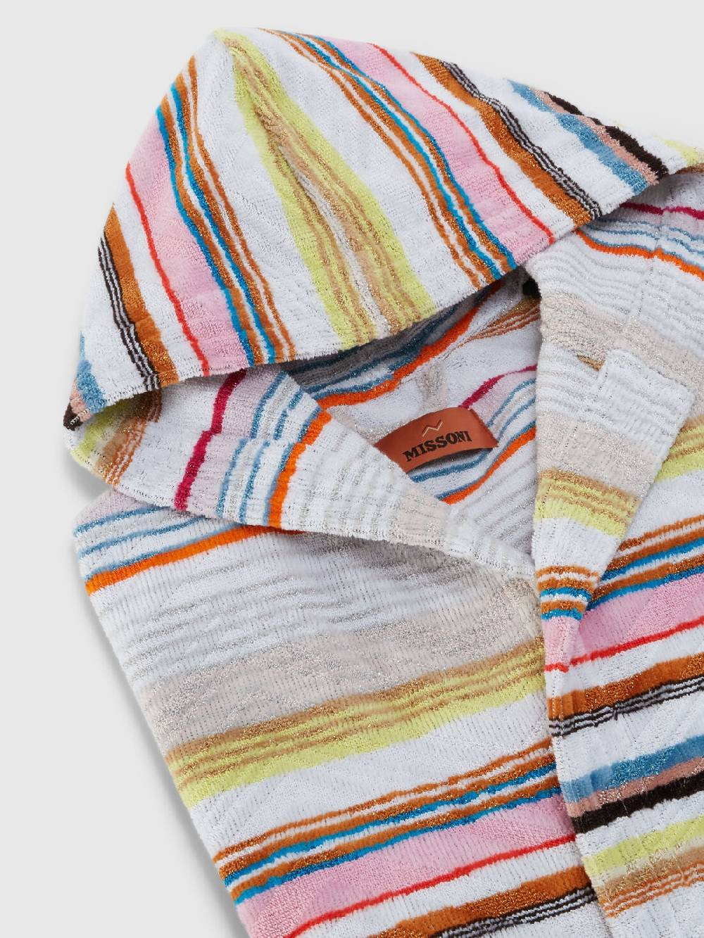 M Missoni Accappatoio corto Moonshadow in spugna di cotone con lurex Vendite Flash