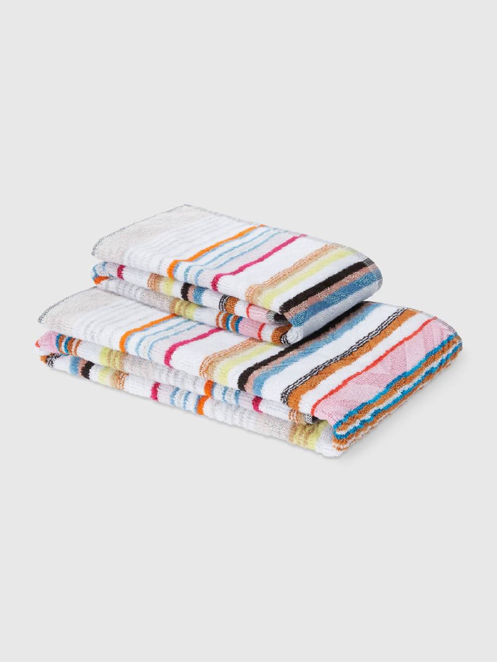 M Missoni Set 2 pezzi di asciugamani da bagno Moonshadow in spugna di cotone con lurex In Saldo