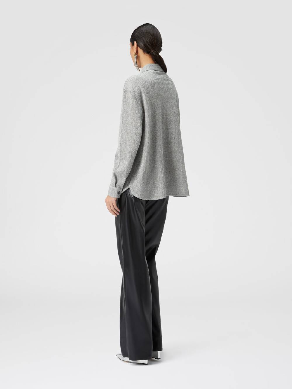 M Missoni Camicia oversize in cotone e viscosa lamé Nuova