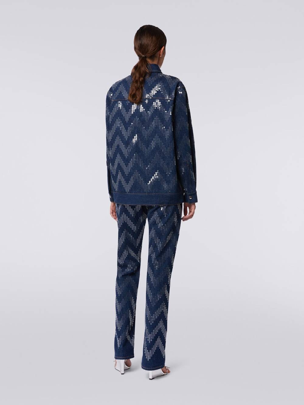 M Missoni Overshirt in denim con applicazione di paillettes Sconto di tempo limitato