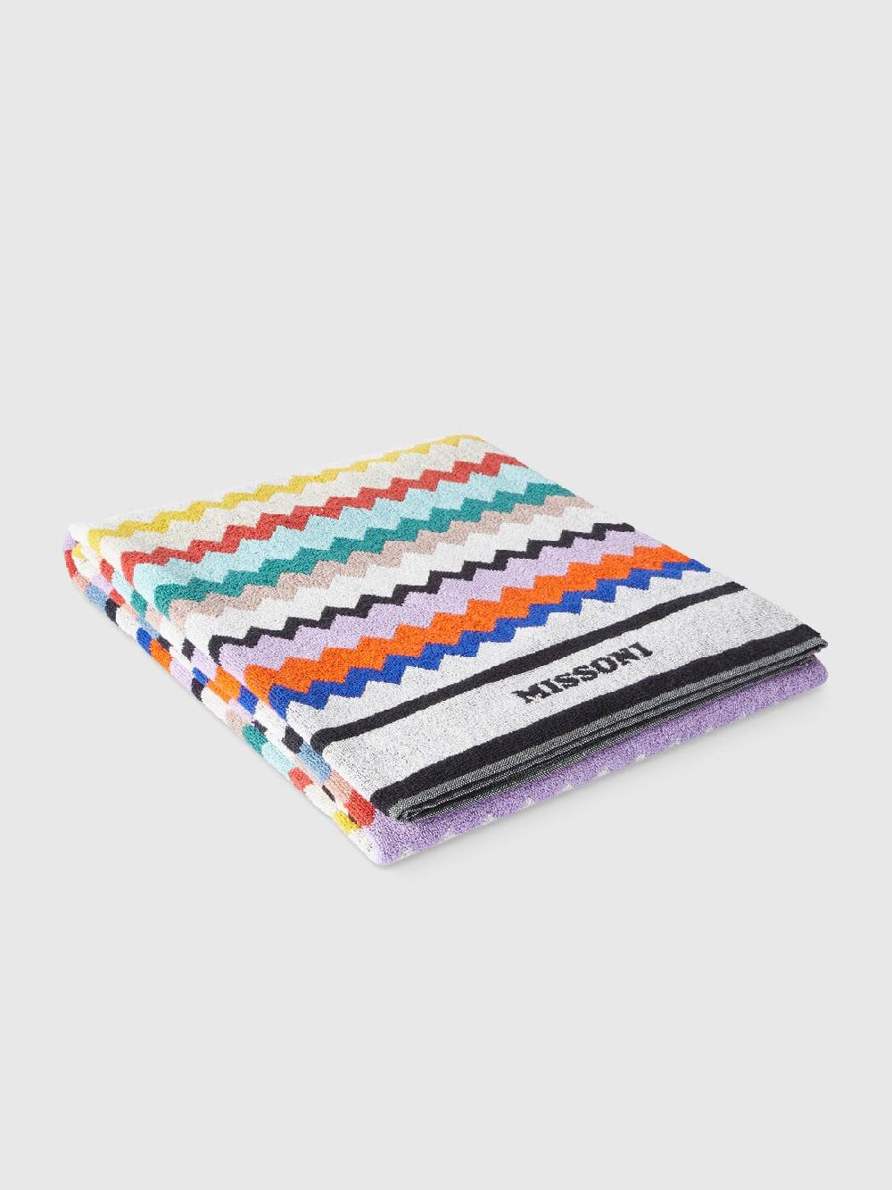 M Missoni Telo mare 100x180 cm Riverbero in spugna di cotone zig zag Offerta speciale