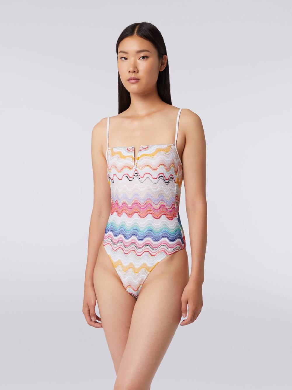 M Missoni Costume intero motivo onda con ferretto Grande vendita