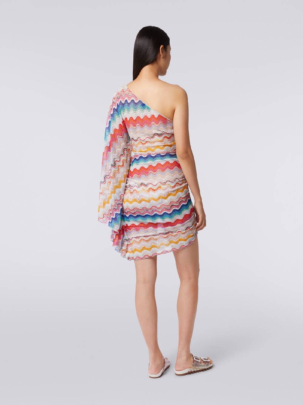 M Missoni Abito copricostume monospalla in crochet motivo onda Flash Sale