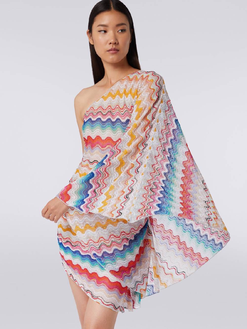 M Missoni Abito copricostume monospalla in crochet motivo onda Flash Sale