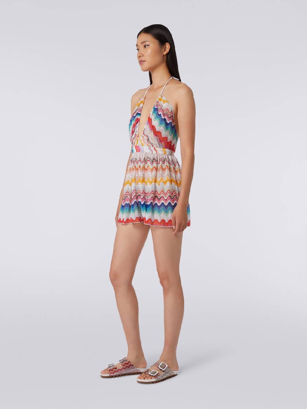 M Missoni Tuta shorts motivo onda con lurex Fornitura limitata