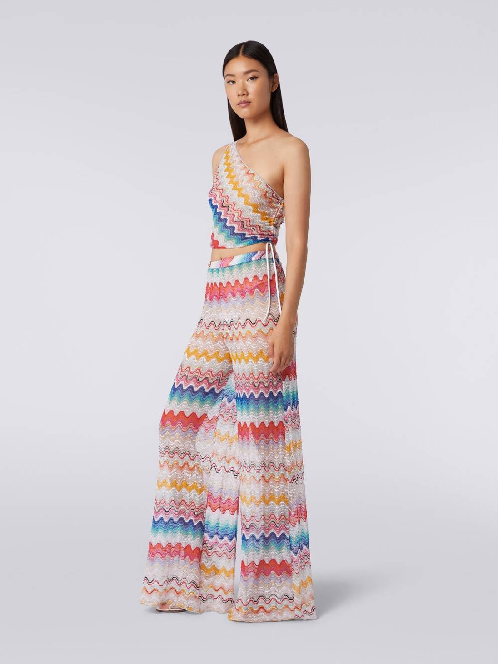 M Missoni Top monospalla motivo onda con lurex Offerta esclusiva