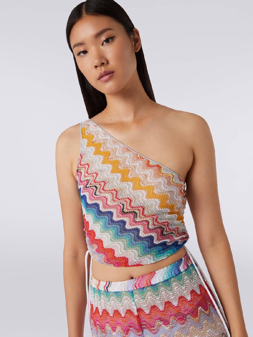 M Missoni Top monospalla motivo onda con lurex Offerta esclusiva
