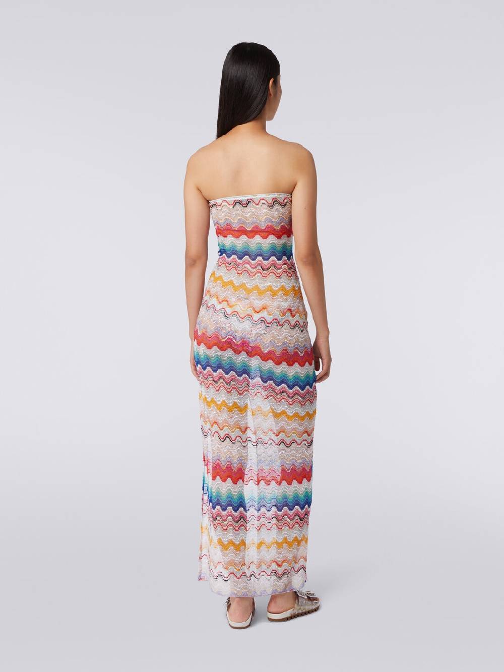 M Missoni Abito copricostume lungo in crochet motivo onda Black Friday