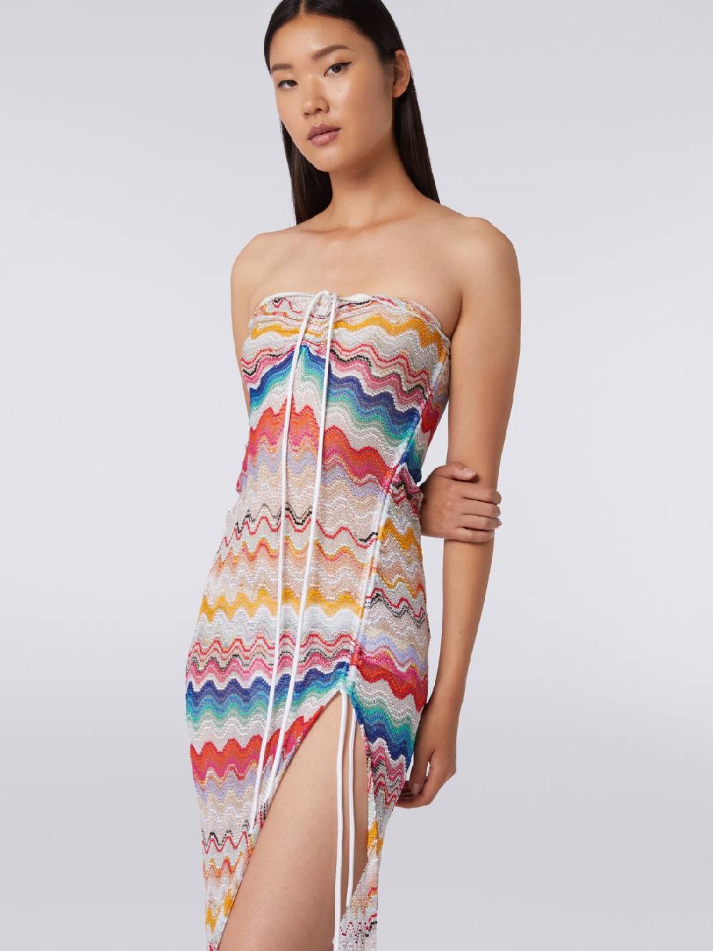 M Missoni Abito copricostume lungo in crochet motivo onda Black Friday