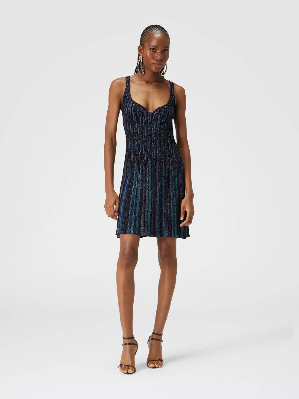 M Missoni Mini-abito motivo diamante lamé con scollatura a cuore Offerta natalizia