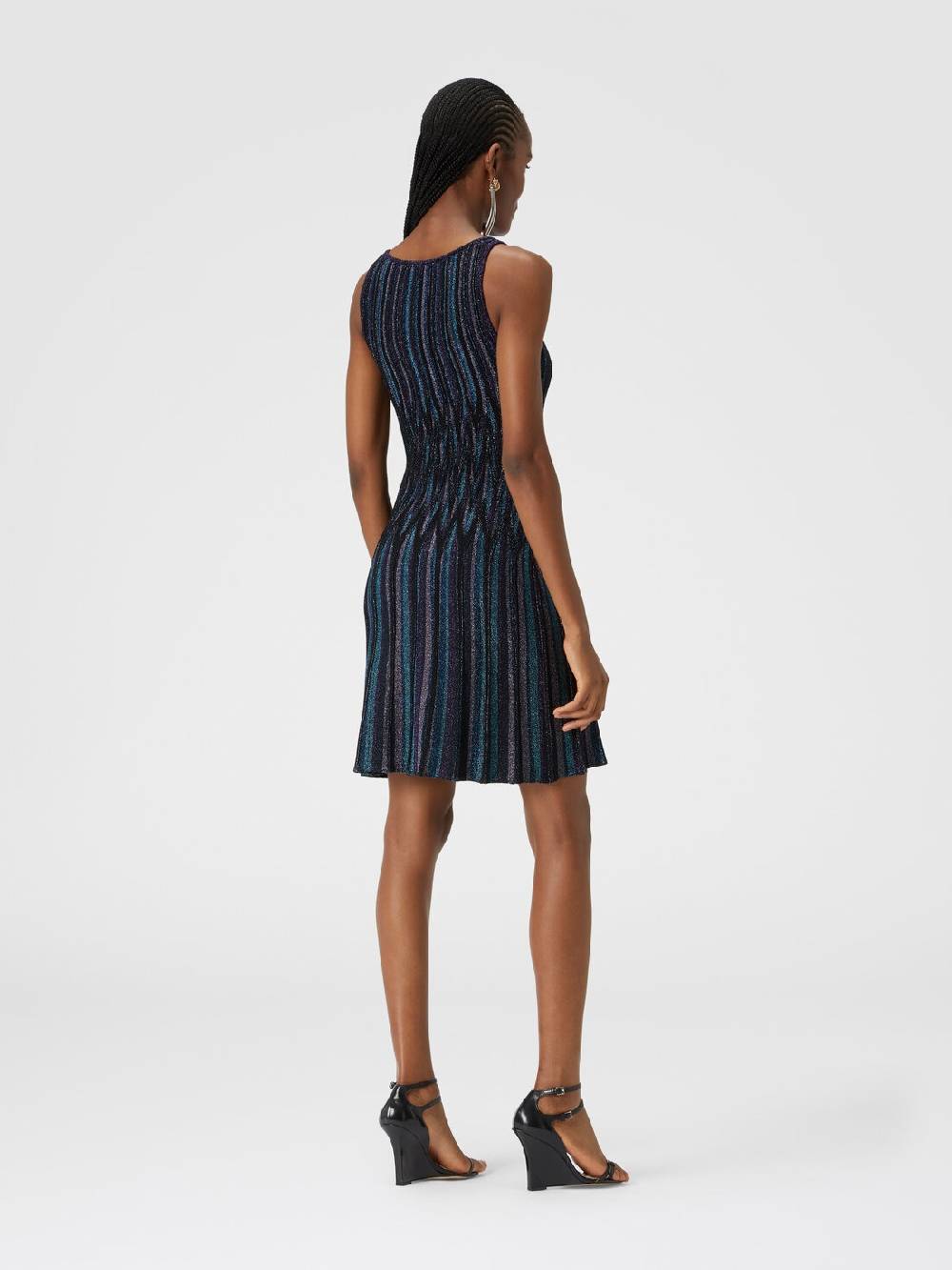 M Missoni Mini-abito motivo diamante lamé con scollatura a cuore Offerta natalizia