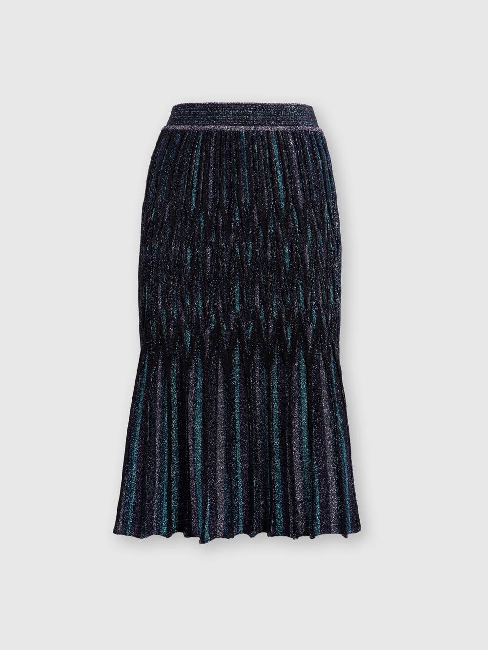 M Missoni Gonna midi svasata motivo diamante lamé Offerta Pasqua