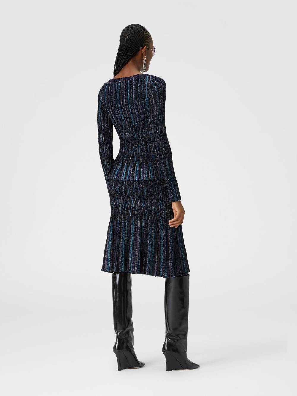 M Missoni Gonna midi svasata motivo diamante lamé Offerta Pasqua