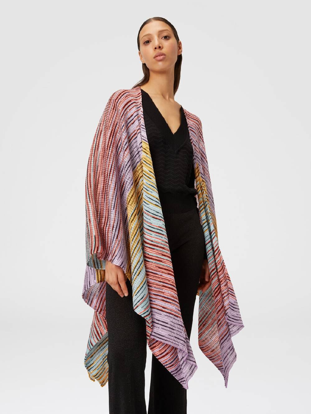 M Missoni Mantella in maglia di misto viscosa fiammata Offerta San Valentino