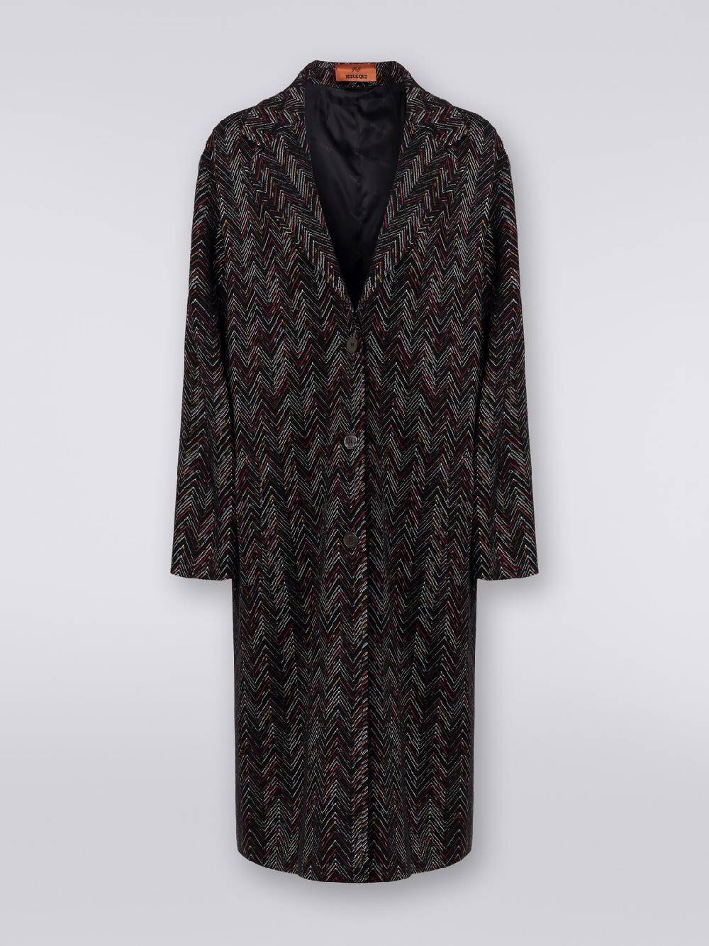 M Missoni Cappotto monopetto in misto lana zig zag Smaltimento dello stoccaggio
