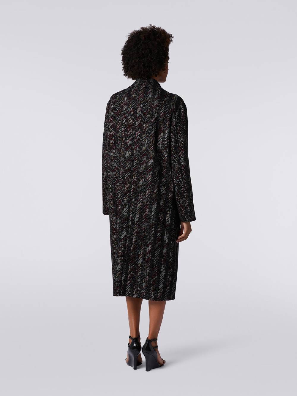 M Missoni Cappotto monopetto in misto lana zig zag Smaltimento dello stoccaggio