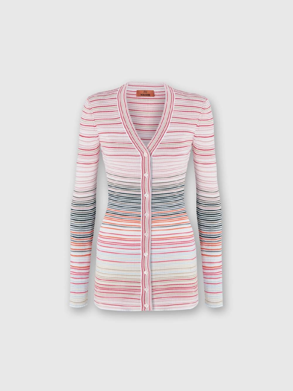 M Missoni Cardigan in cotone e viscosa a righe Vendita calda
