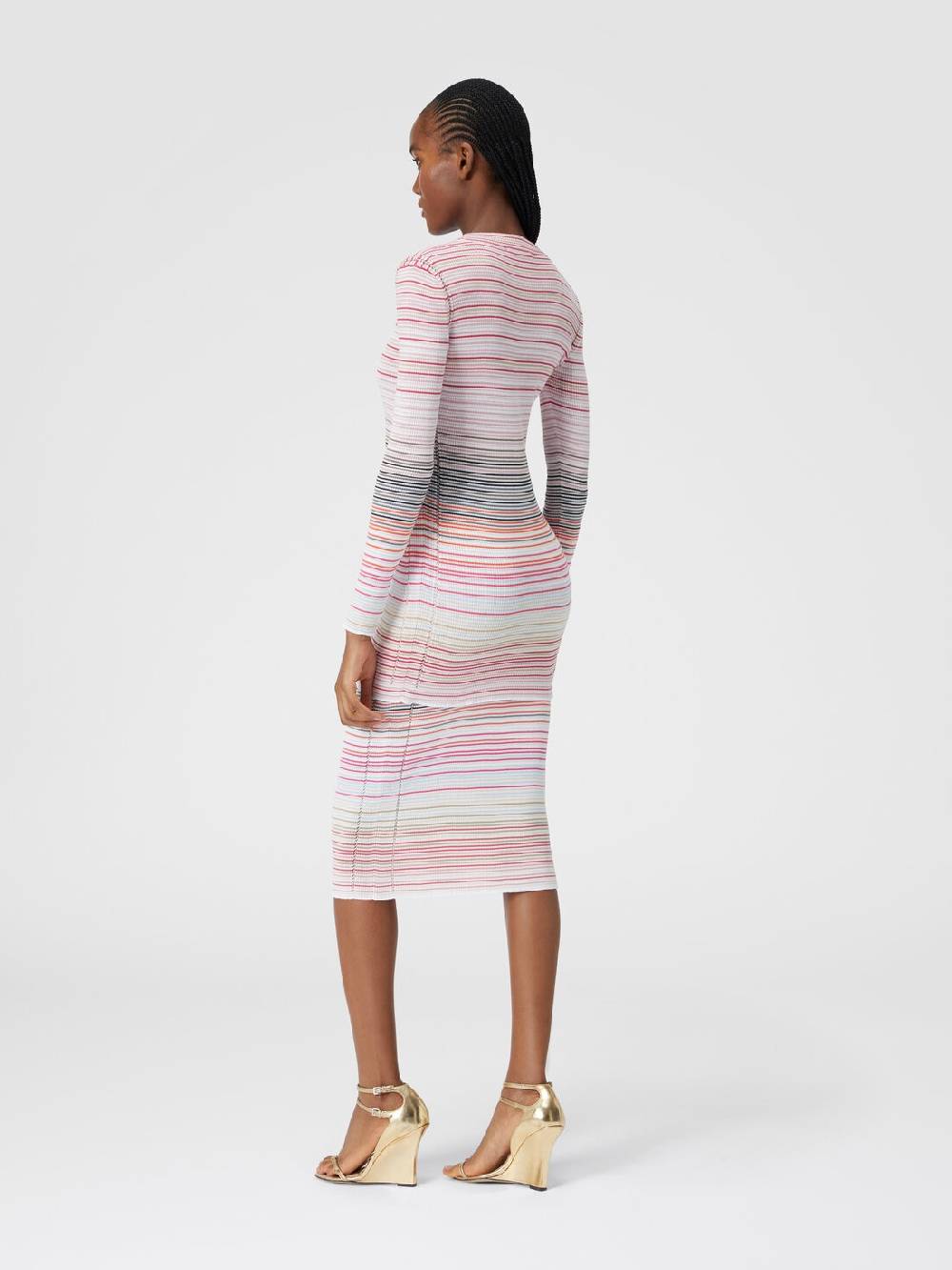 M Missoni Cardigan in cotone e viscosa a righe Vendita calda