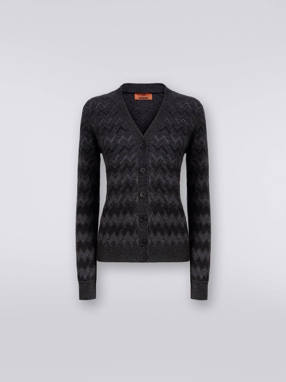 M Missoni Cardigan con scollo a V in cachemire con zig zag Latest fashion