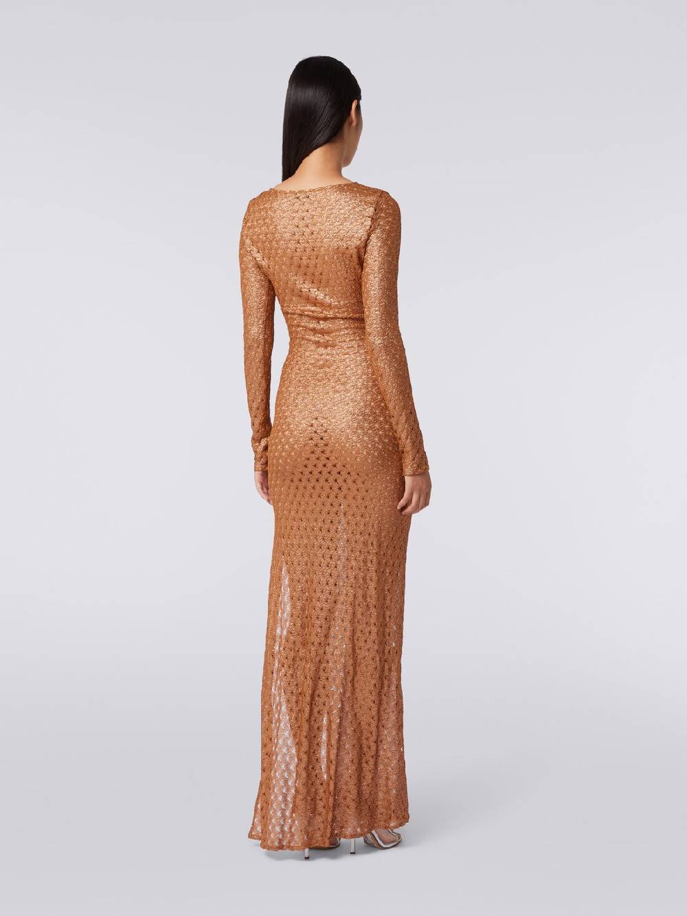 M Missoni Abito lungo effetto pizzo con scollatura a V e applicazioni Bestseller
