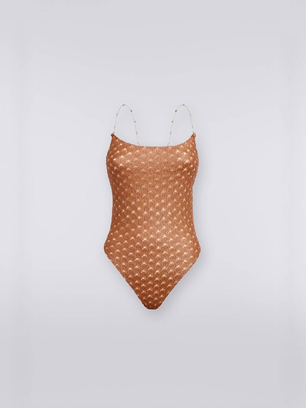 M Missoni Costume intero effetto pizzo con spalline in catena e pietre Offerte stagionali