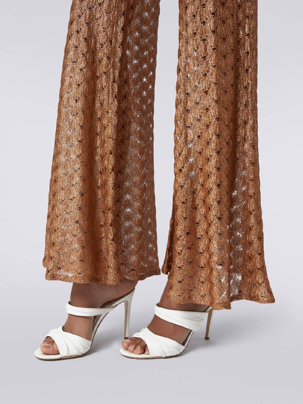 M Missoni Pantaloni copricostume effetto pizzo con fondo svasato Liquidazione