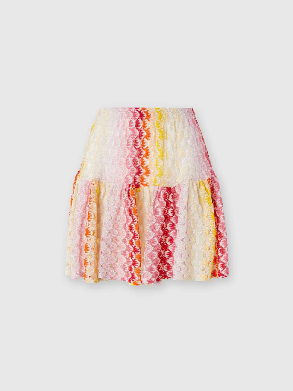 M Missoni Minigonna a balze effetto pizzo dégradé Offerte speciali