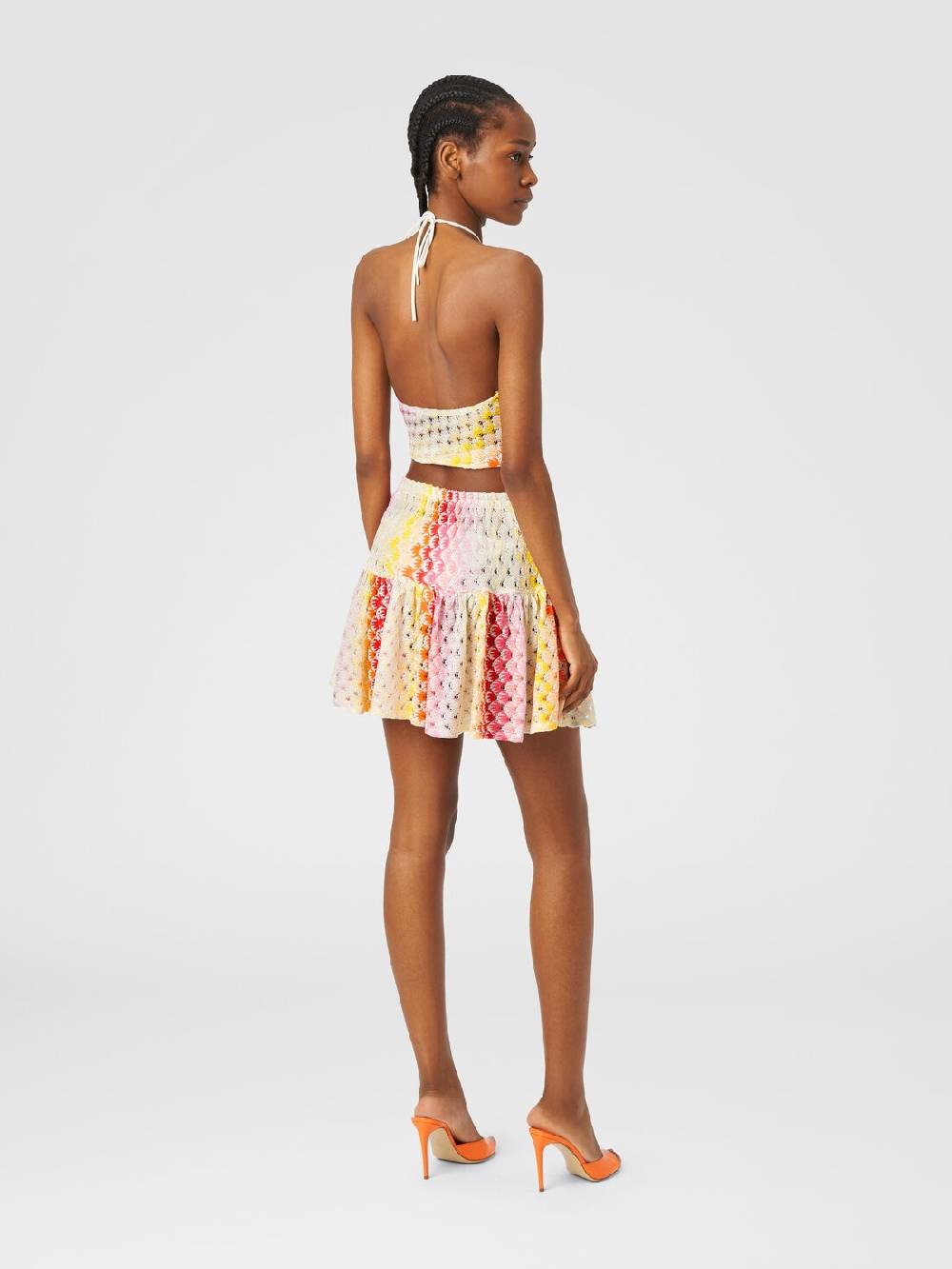 M Missoni Minigonna a balze effetto pizzo dégradé Offerte speciali