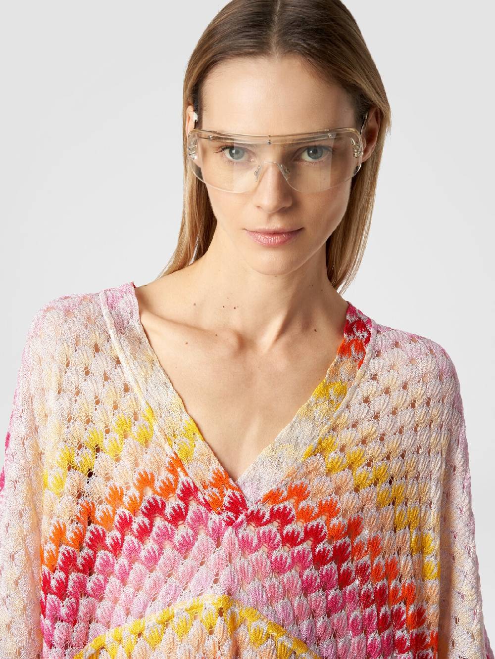 M Missoni Caftano copricostume corto effetto pizzo con lurex Enormi risparmi