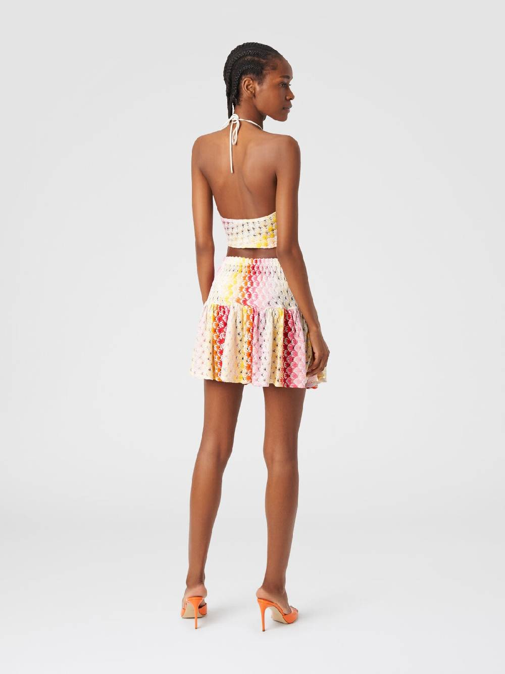 M Missoni Top con scollatura all'americana effetto pizzo dégradé Sconti VIP
