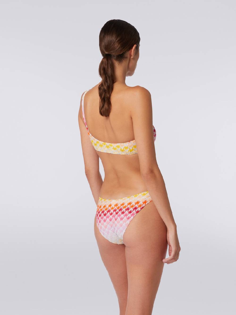 M Missoni Bikini monospalla effetto pizzo dégradé con lurex Offerta settimanale