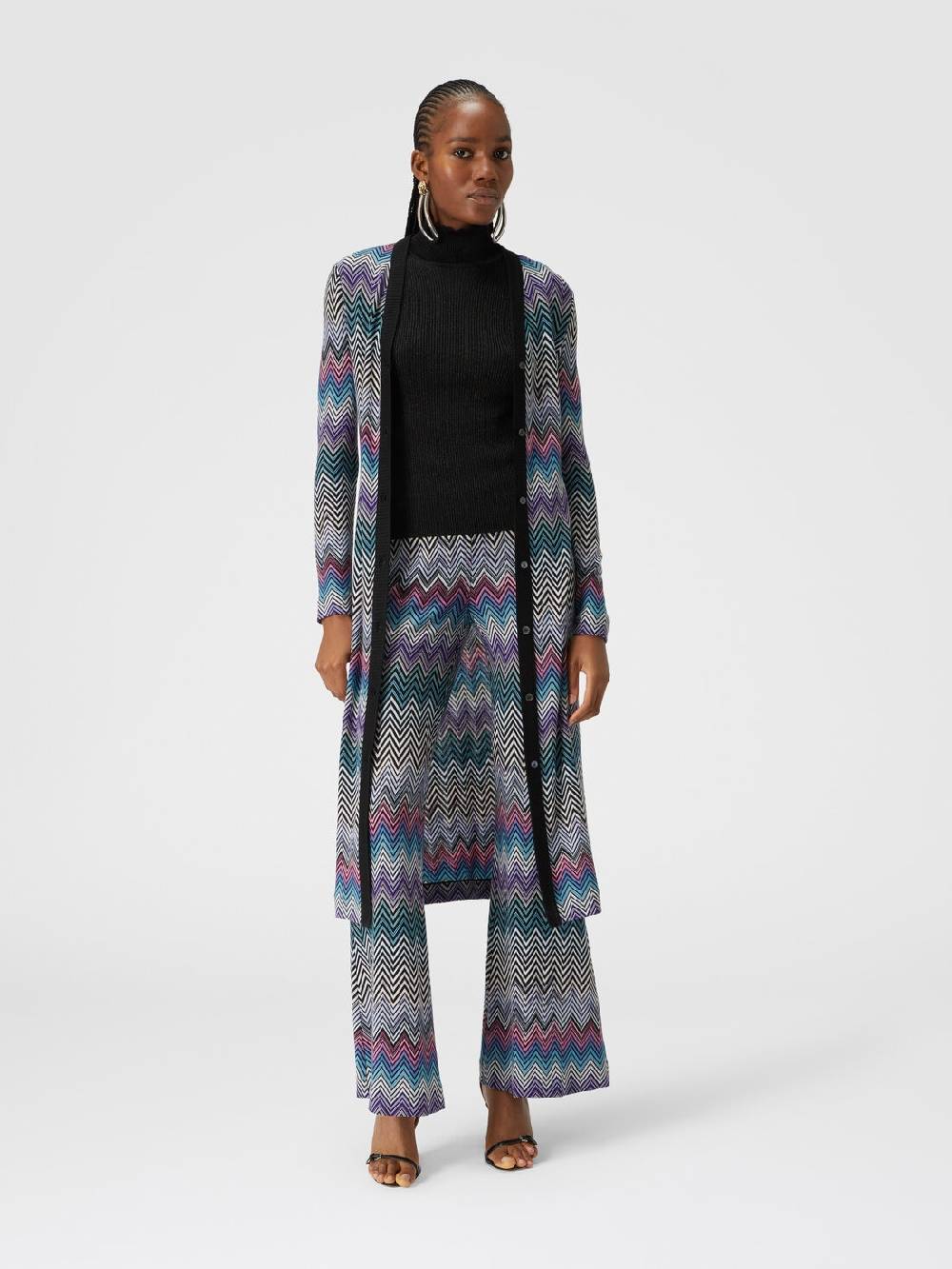 M Missoni Pantaloni flare in lana zig zag Ultimi tre giorni