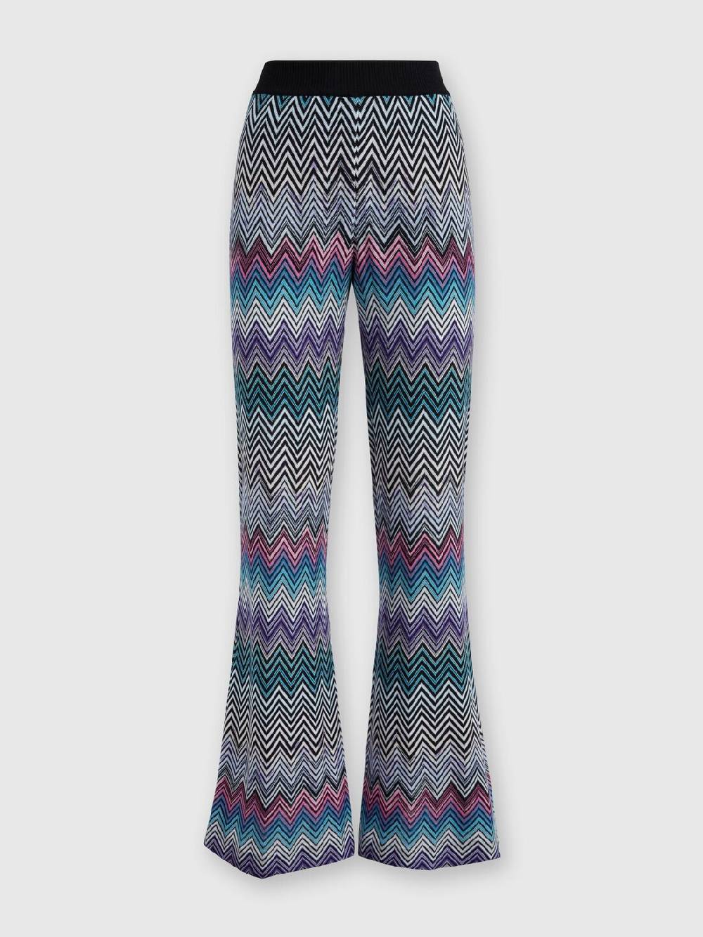 M Missoni Pantaloni flare in lana zig zag Ultimi tre giorni