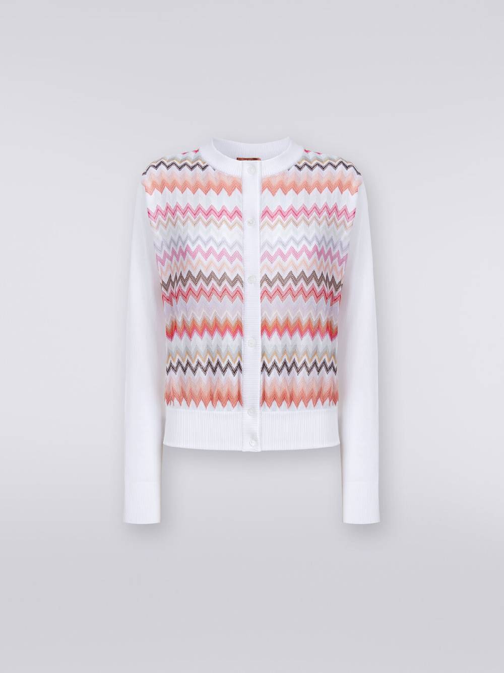 M Missoni Cardigan corto in viscosa chevron Fino al 60% di sconto