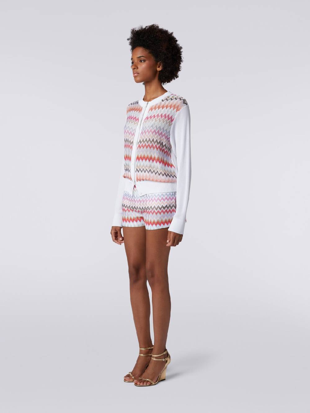 M Missoni Cardigan corto in viscosa chevron Fino al 60% di sconto