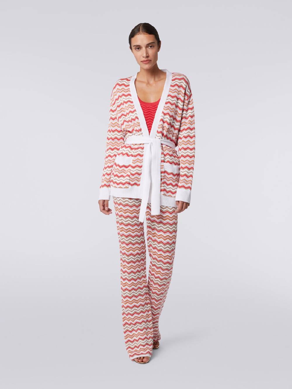 M Missoni Cardigan in maglia di cotone e viscosa zig zag Fino al 65% di sconto