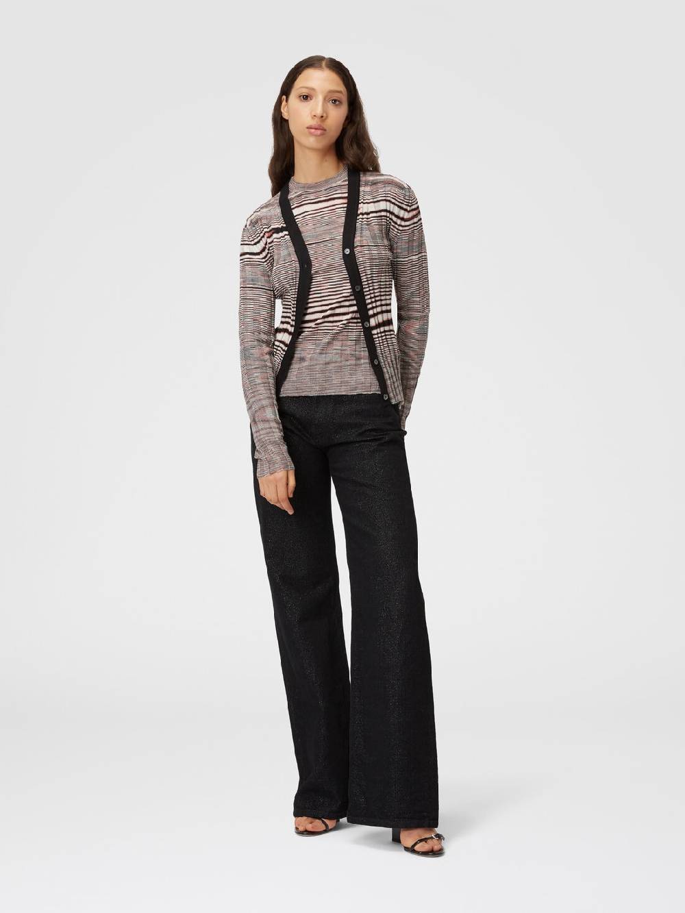M Missoni Cardigan a costine in cashmere e seta fiammata Only for today