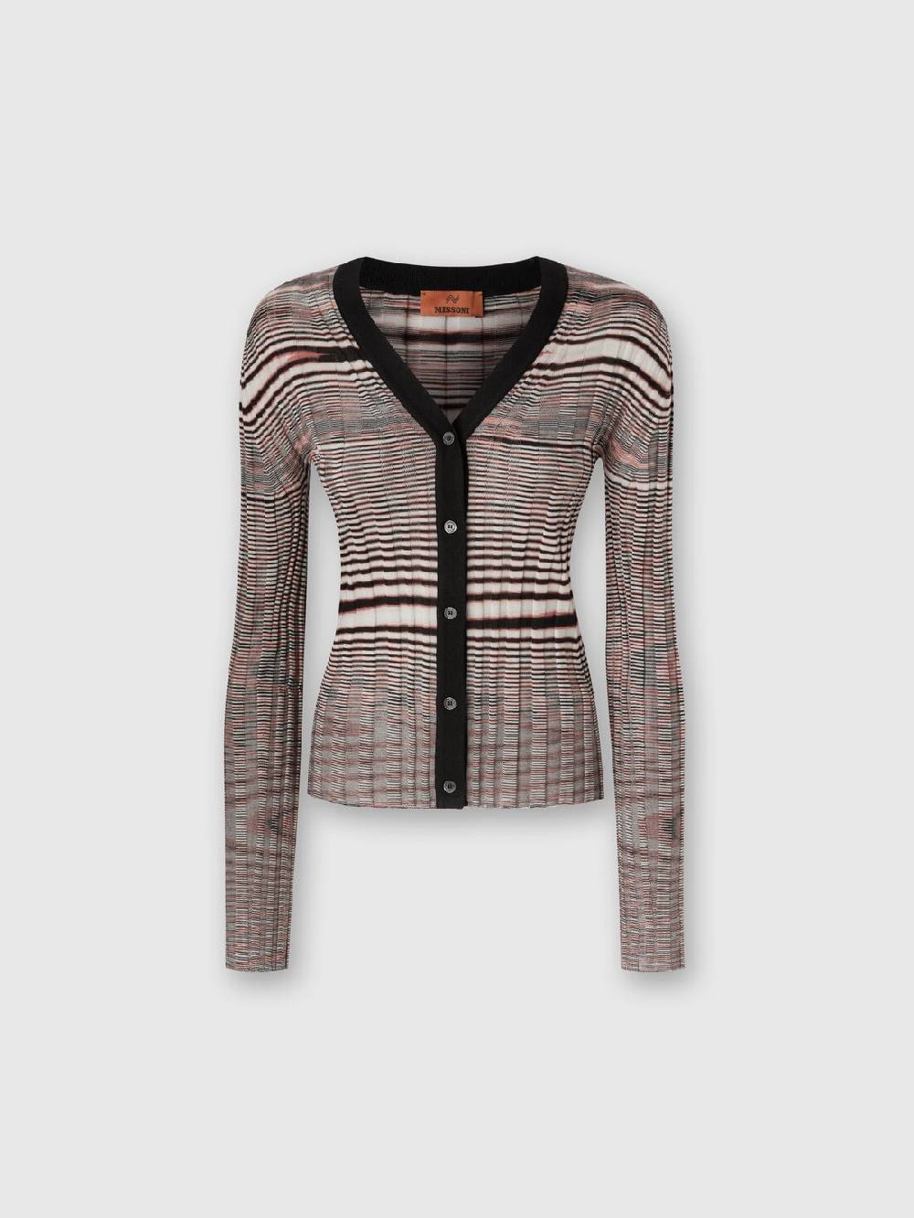 M Missoni Cardigan a costine in cashmere e seta fiammata Only for today