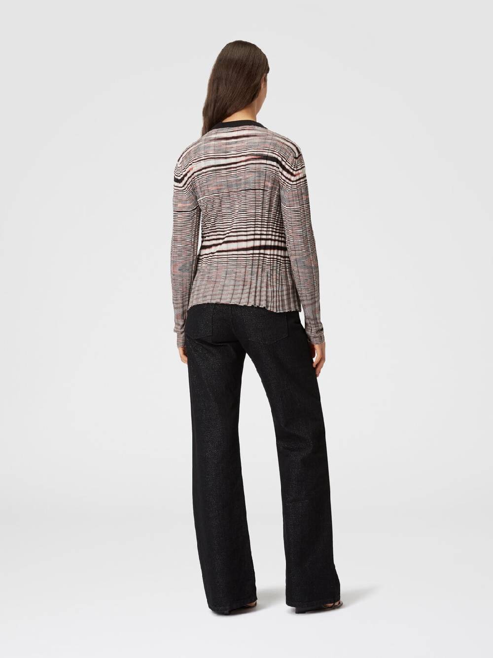 M Missoni Cardigan a costine in cashmere e seta fiammata Only for today