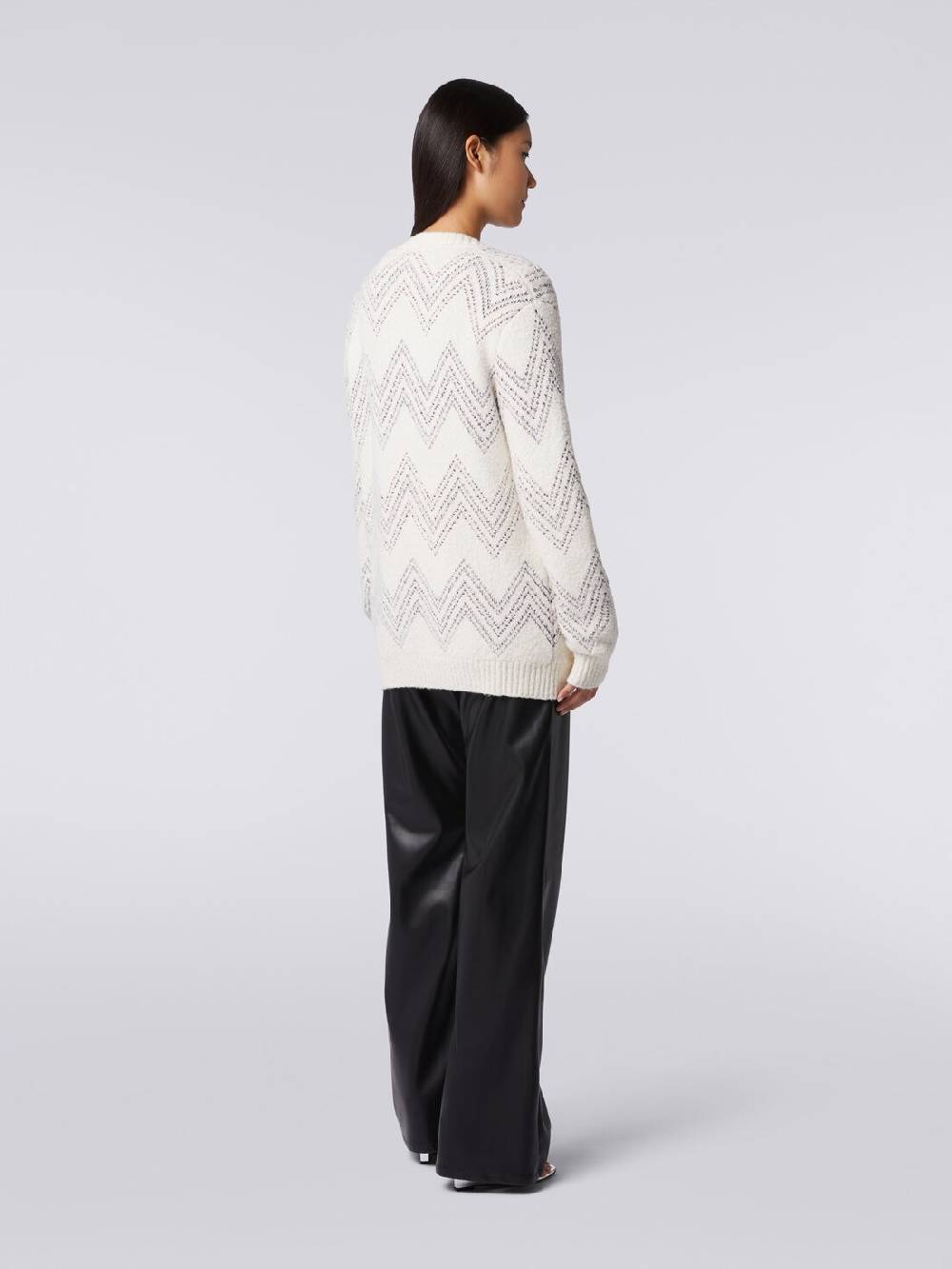 M Missoni Cardigan oversize in misto cotone zig zag Fino al 55% di sconto