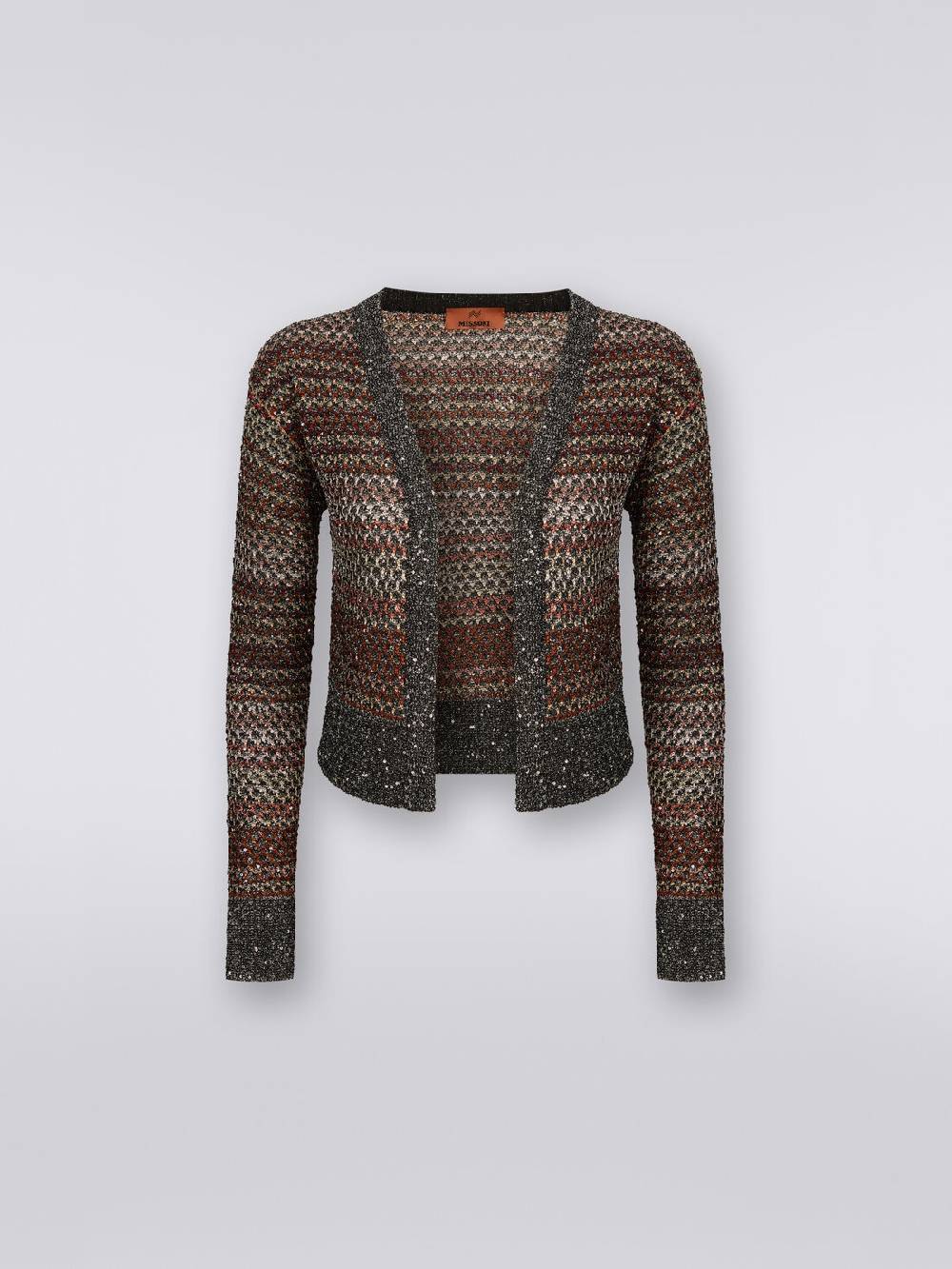 M Missoni Cardigan corto in maglia a rete con paillettes Solo un giorno rimasto