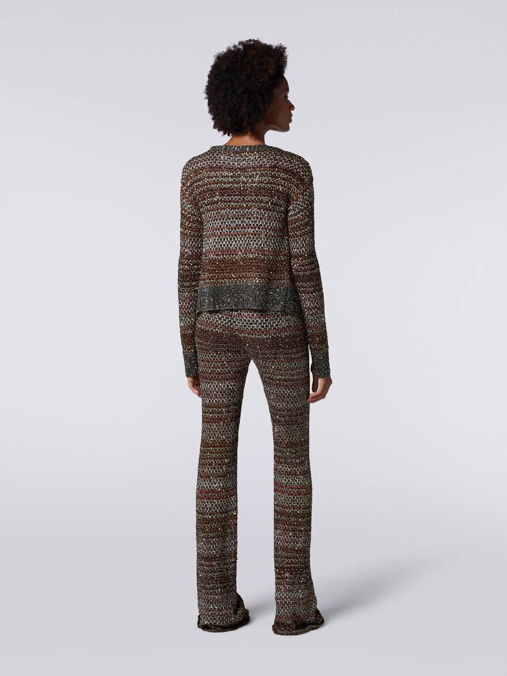 M Missoni Cardigan corto in maglia a rete con paillettes Solo un giorno rimasto