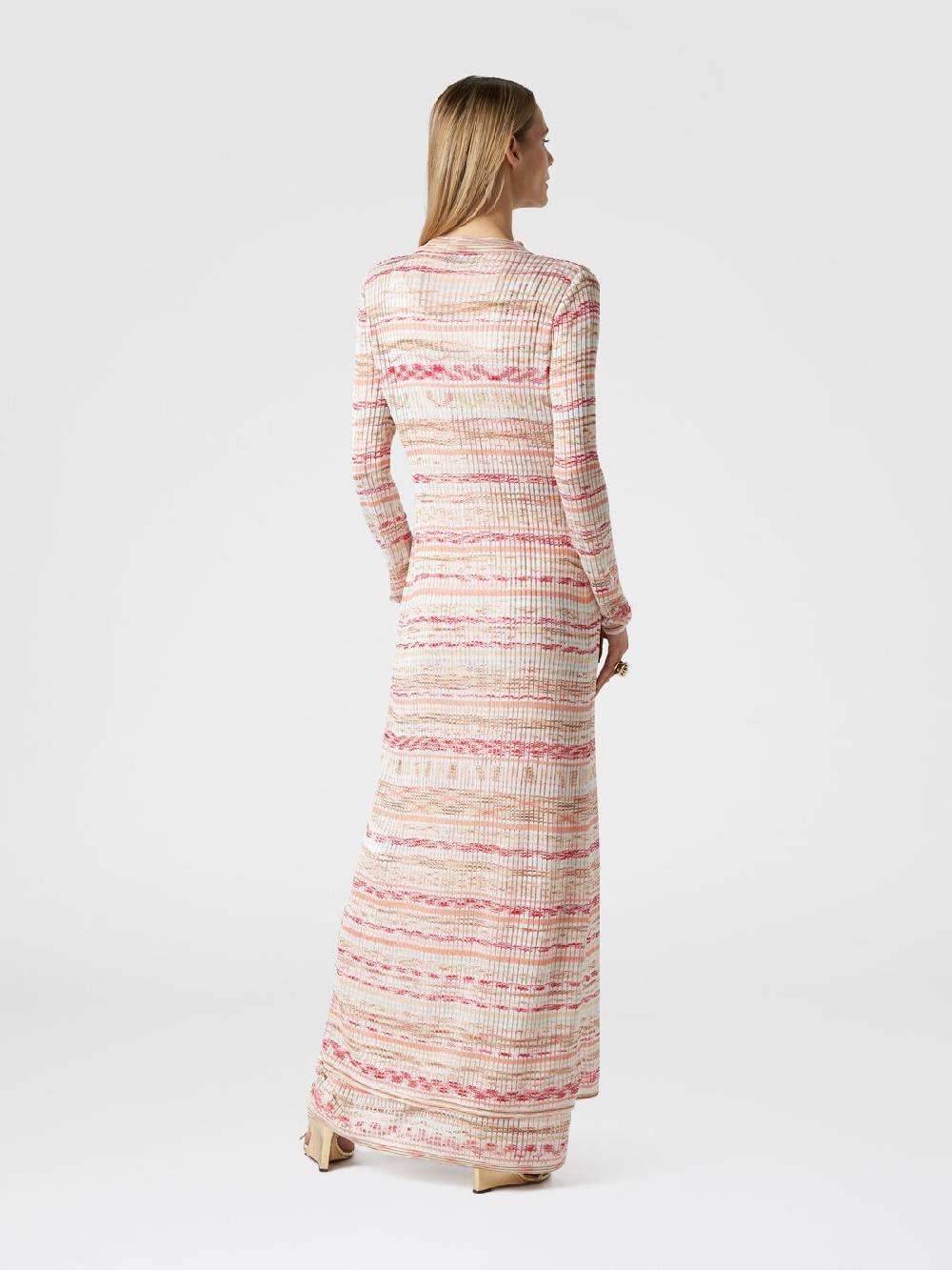 M Missoni Cardigan lungo a costine in viscosa fiammata Super sconto